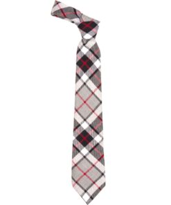 Thompson Clan Grey Tartan Wool Neck Tie