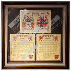 Anniversary Collection Framed Double Coasts of Arms with 2 histories