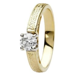 Celtic Trinity Knot Engagement Ring 14K