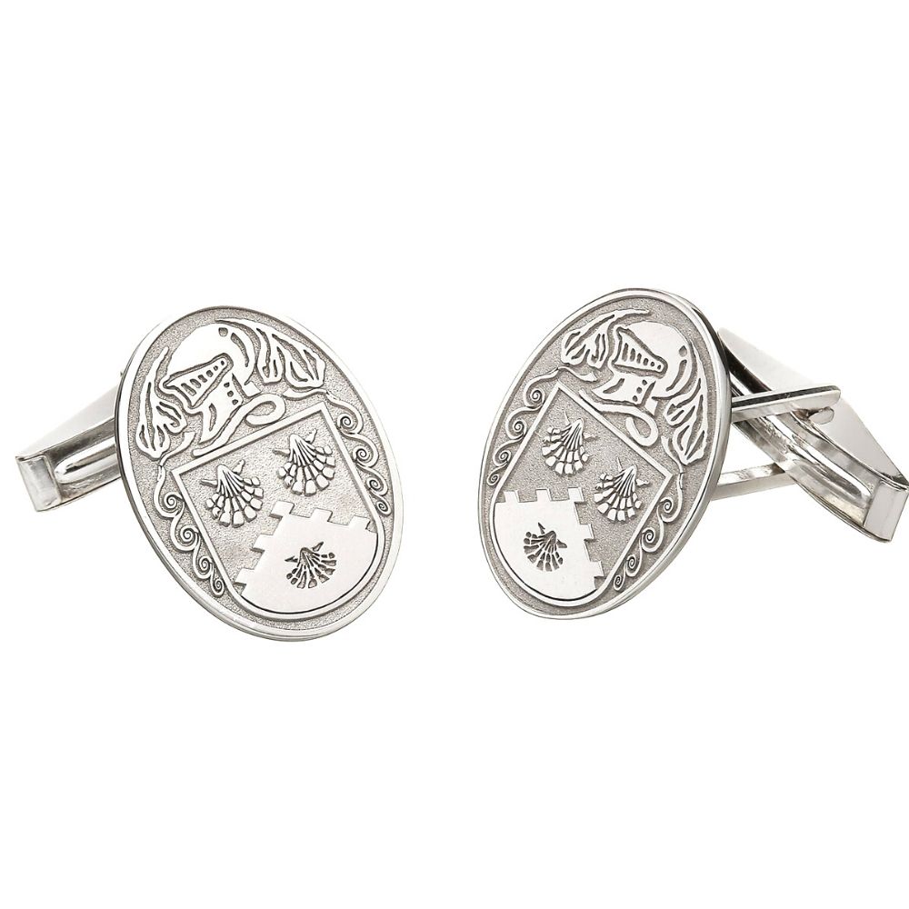 Select Gifts Tenwick Scotland Heraldry Crest Sterling Silver Cufflinks Engraved Message Box