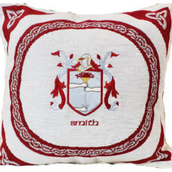 Embroidered Red Pillow Heraldry Crests Coats of Arms