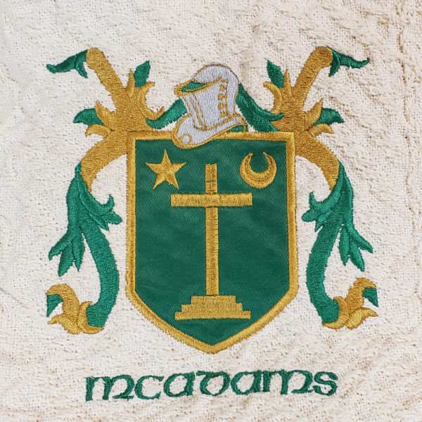 Embroidered Green Throw Heraldry Crests Coats of Arms