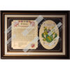 Heraldry Coat of Arms Family Tribute Framed Bronze Linen