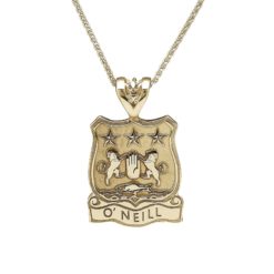 Shield Pendant Coat of Arms Jewelry Yellow Gold