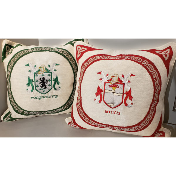 Embroidered Pillows Heraldry Crests Coats of Arms