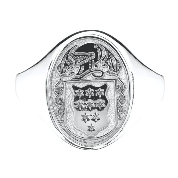 Oval Ladies Coat of Arms Ring 1 SS
