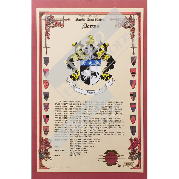 Heraldry Coat of Arms Sample Celebration Scroll