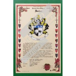 Heraldry Coat of Arms Sample Celebration Scroll - Green