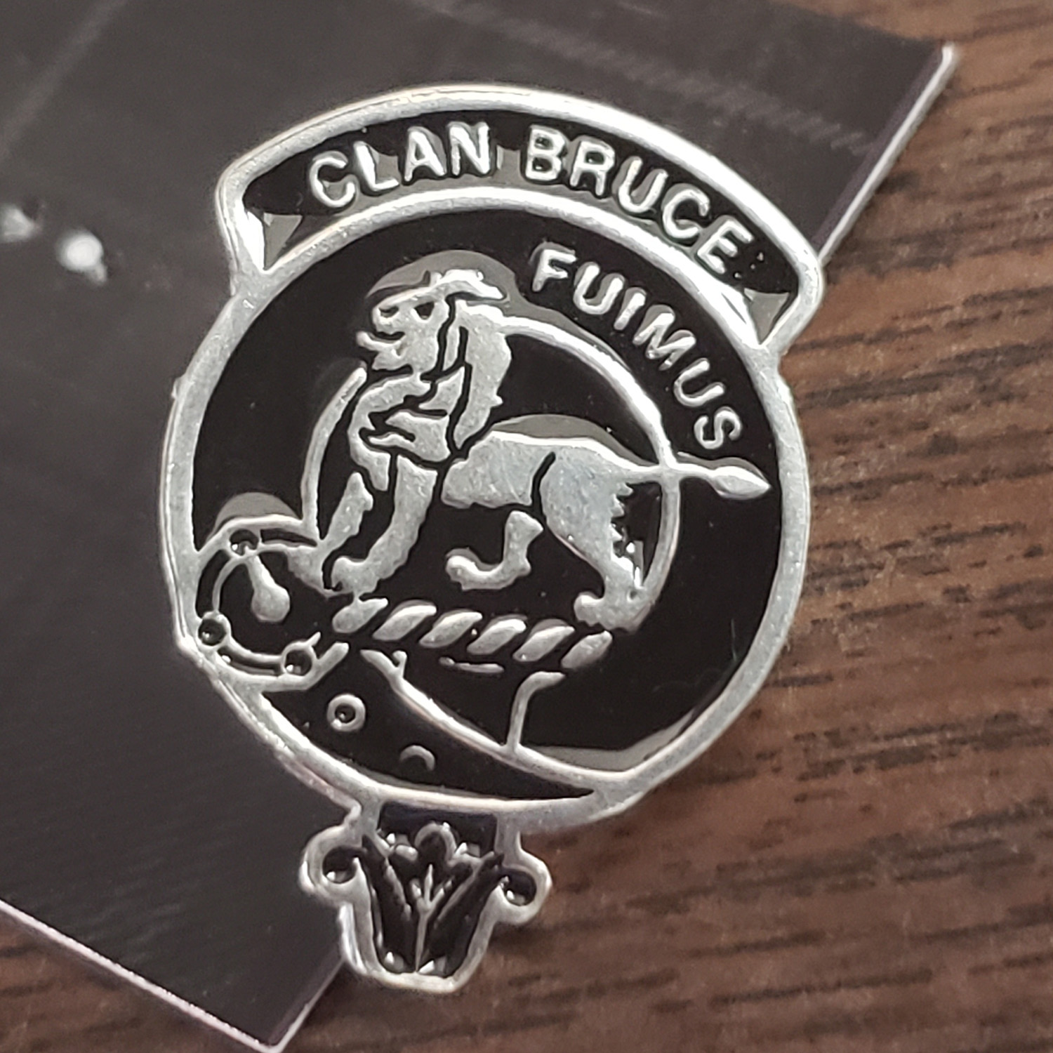 Lapel Pin Badge Wilson Scottish Clan Crest Brass Finish Scottish Made 