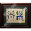 Double Coat of Arms Print Green Matting