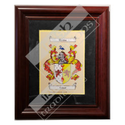 Single Coat of Arms Print Black Matting