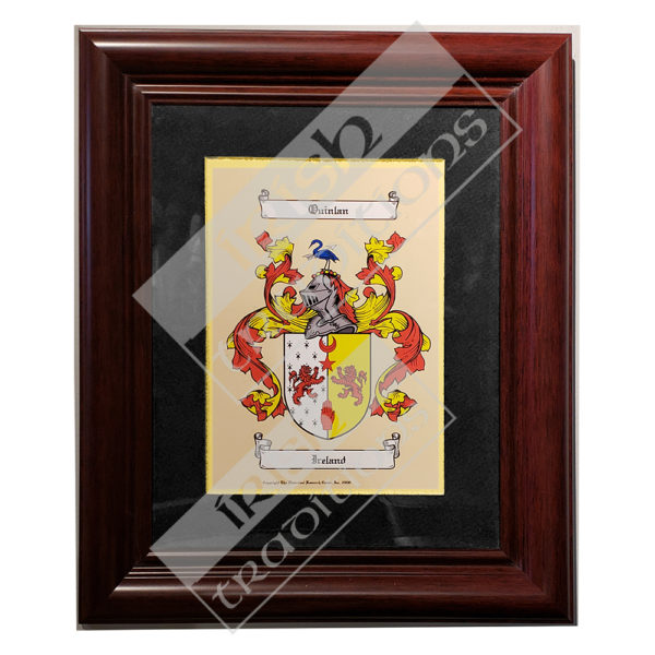 Single Coat of Arms Print Black Matting