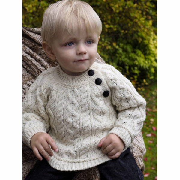 Three Button Baby Crew Sweater
