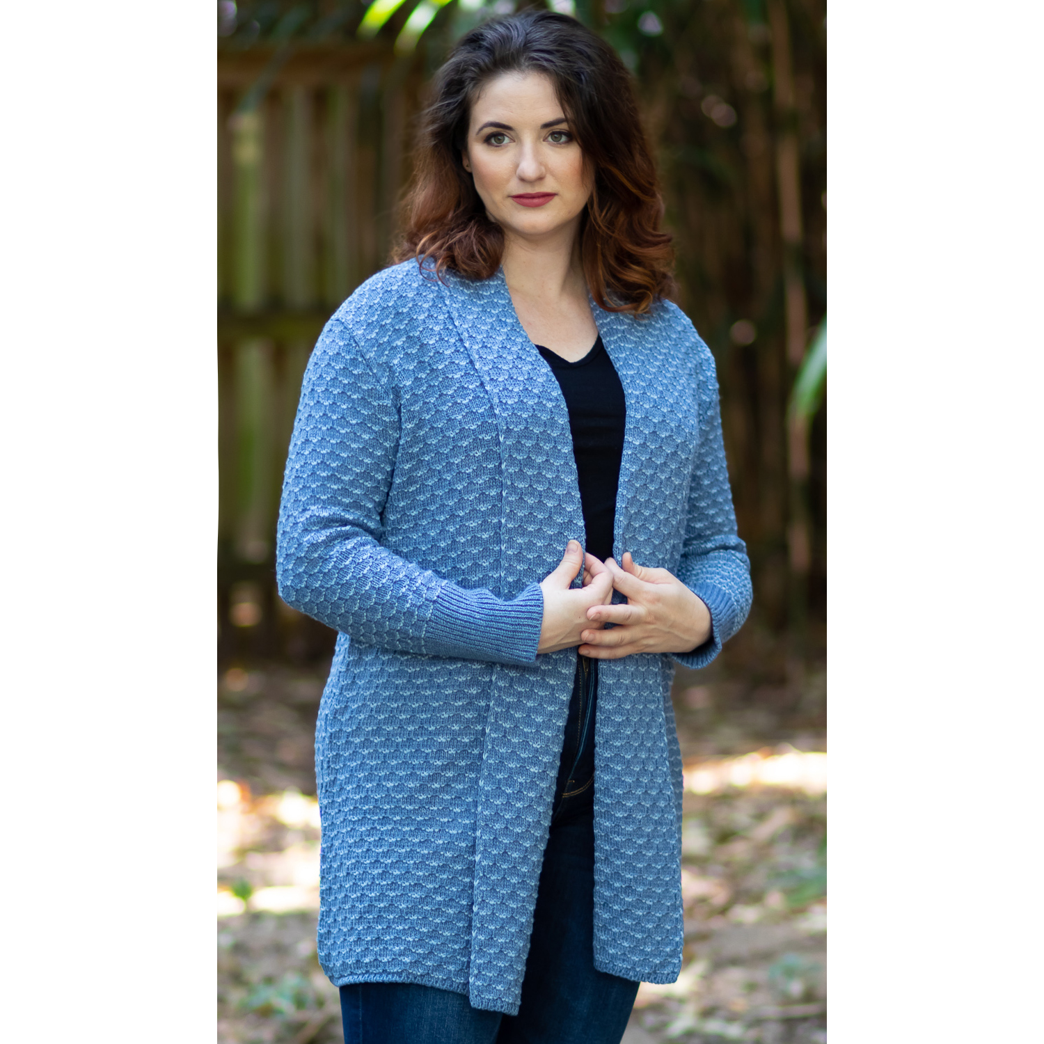 womens black ribbed cardigan