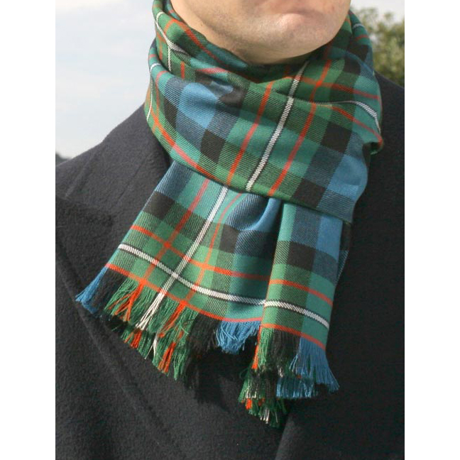 Scottish Wool Clan Scarves Green Armstrong Tartan Scarf 