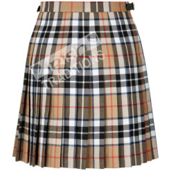 Back of Tartan Kilt Mini Skirt Thompson Camel Example