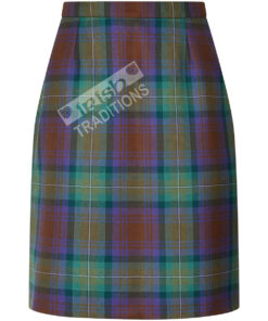 Ladies’ Tartan Laura Skirt Darted Single Vent Pencil Skirt Style