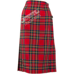 Ladies Tartan Semi Kilted Skirt - Deeper Pleats