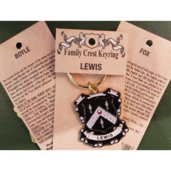 Family Crest Keyring Heraldic Enamel Keyring Back Cards