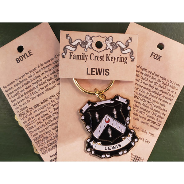 Family Crest Keyring Heraldic Enamel Keyring Back Cards