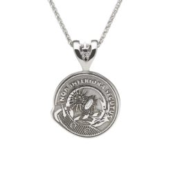 Scottish Crest Pendant Sterling Silver or White Gold