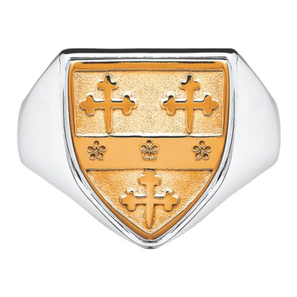 Coat of Arms Heraldry Gents Heavy Shield Ring -SS10kYG-Shield