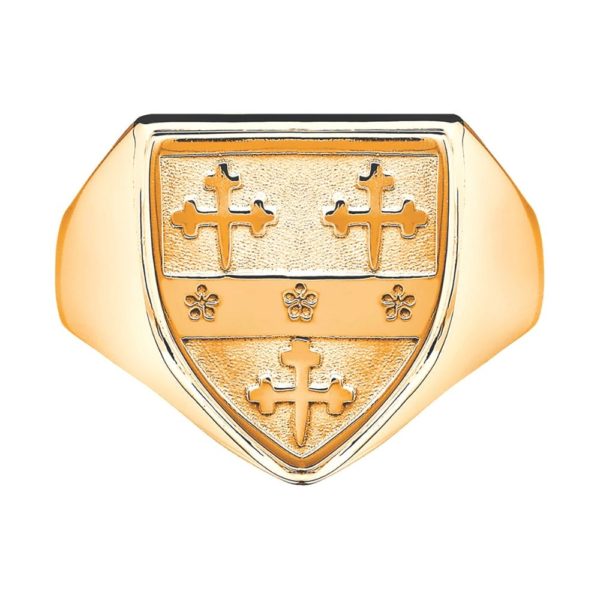 Heavy Shield Gents Coat of Arms Ring 1 YG Metal