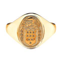 Petite Oval Ladies Coat of Arms Ring 1 YG Metal