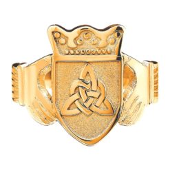Gents Claddagh Coat of Arms Ring YG 10k 14k