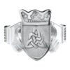 Ladies Claddagh Coat of Arms Ring White Gold