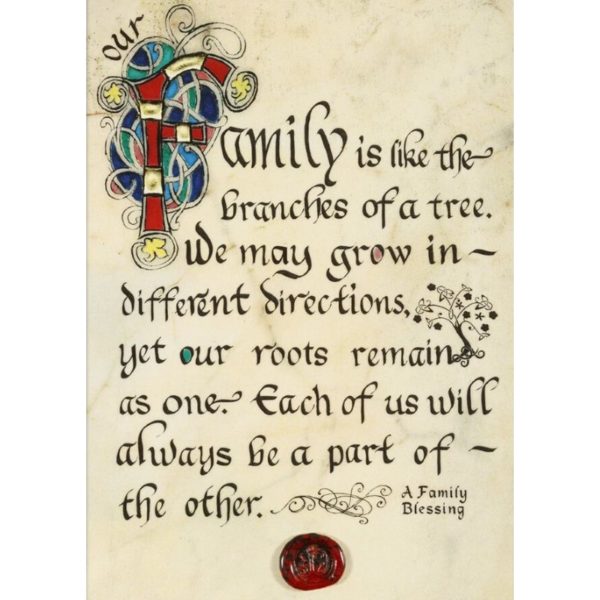 Family Like Branches Illuminated Manuscript Print