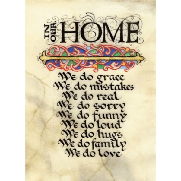 In Our Home Illuminated Manuscript Print