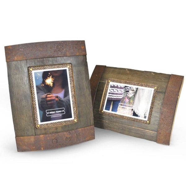 Bilge Whisky Frame Reclaimed Oak Whisky Barrel Freestanding Photo Frame