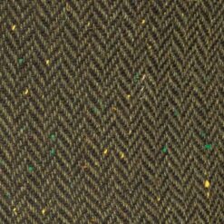 McDonagh Heritage green herringbone Irish Tweed closeup