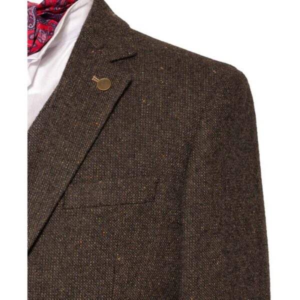 Irish Tweed Brown Stephens Jacket Details