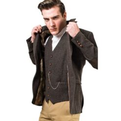 Celtic Gents Brown Stephens Collar with Oscar Wilde Waistcoat