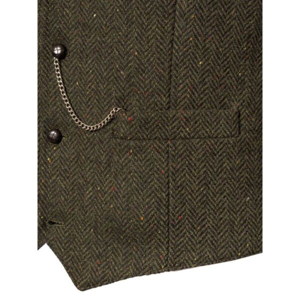 Green Waistcoat Pocket Detail