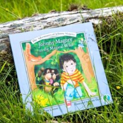 book cover for Johnny Magory and the Magical Wild modeled outside