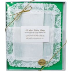 Magic Wedding Hanky Irish Linen with Lace Edges