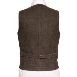 Oscar Wilde Waistcoat with brown hopsack Irish Tweed Back