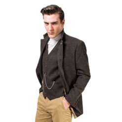 Irish Tweed Brown Stephens Jacket Details