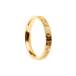 Very Narrow Yellow Gold Celtic Warrior Wedding Band