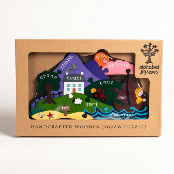 Irish Landscape Jigsaw as Gaeilge