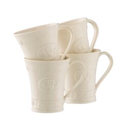 Belleek China Set of 4 Claddagh Mugs