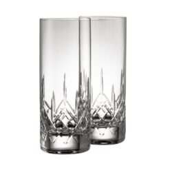 Galway Crystal Longford Collection Crystal Highball Glasses Pair