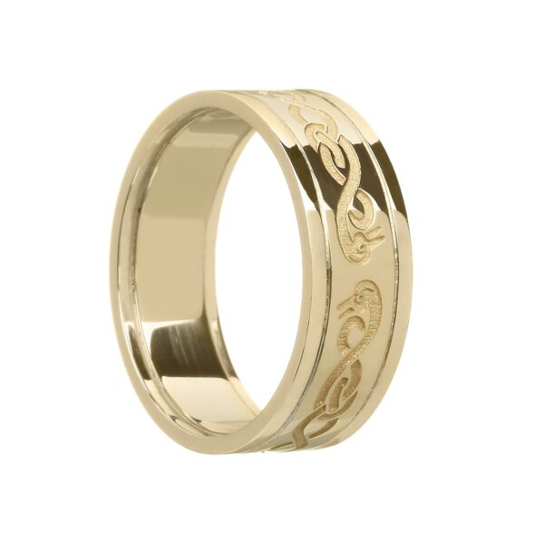 Ladies Celtic Le Cheile Wedding Ring with Swans