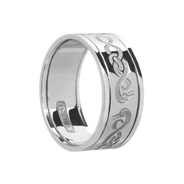 Gents Celtic Le Cheile Wedding Ring with Swans