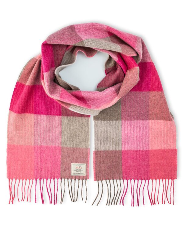 Pink Fields Merino Woven Wool Scarf