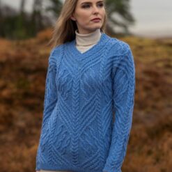 Wedgewood Blue V Neck Sweater