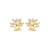 Tree of Life Stud Earrings with cubic zirconia and Trinity Knot Irish Gold Vermeil